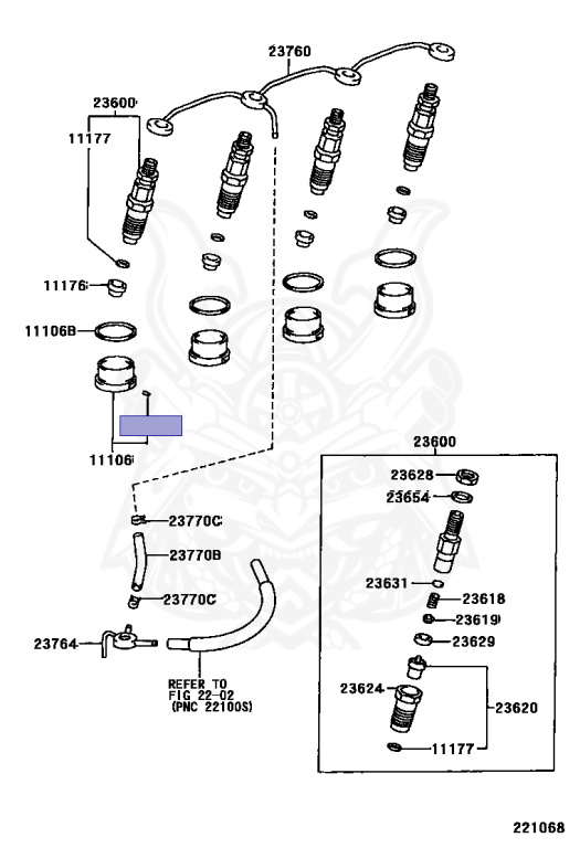 の 90250-02046 - Toyota - PIN, STRAIGHT (FOR COMBUSTION CHAMBER
