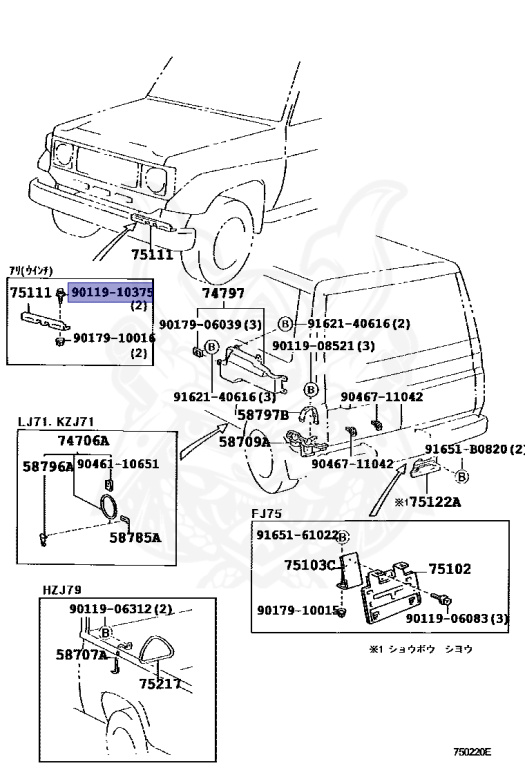Toyota - Land Cruiser - KZJ78W - 1993 - PRADO SX TYPEPRADO SX WIDE TYPE - WAGON - Automatic - 1KZTE