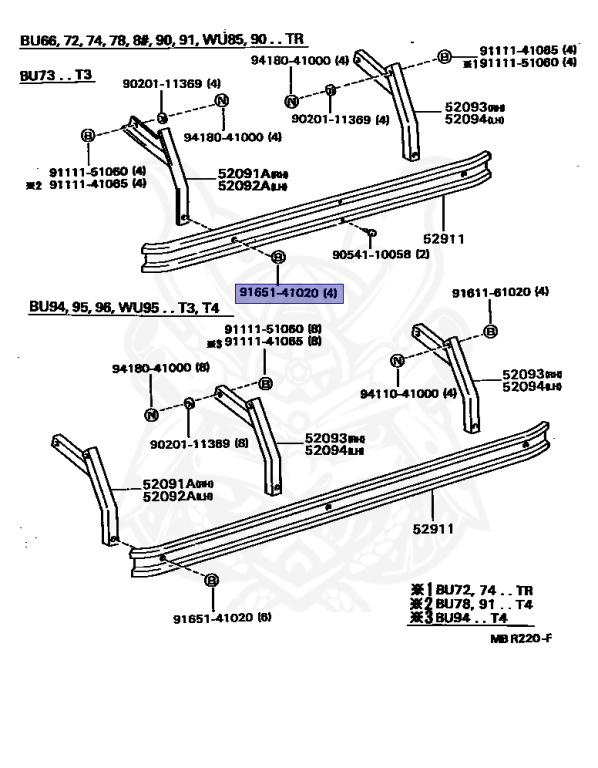 Toyota - Dyna - BU87 - 1991 - TRUCK(PICKUP):TR TYPE - Manual - 14B