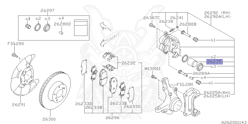 Subaru - Legacy Touring Wagon - BPE - Jan-2003 - Dec-2004 - 30R - Wagon - 4W - 5-speed automatic transmission - Right hand - EZ30D