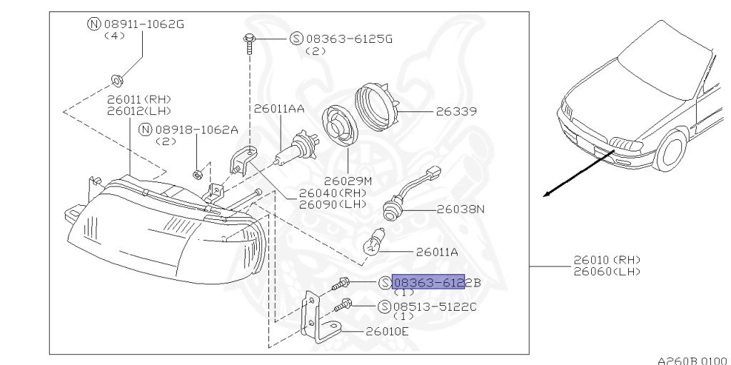 Nissan - Bluebird - U13 - 1993 - ARX - HARDTOP(K) - 2 WHEEL DRIVE(2WD) - MANUAL TRANSMISSION(MT) - CD20