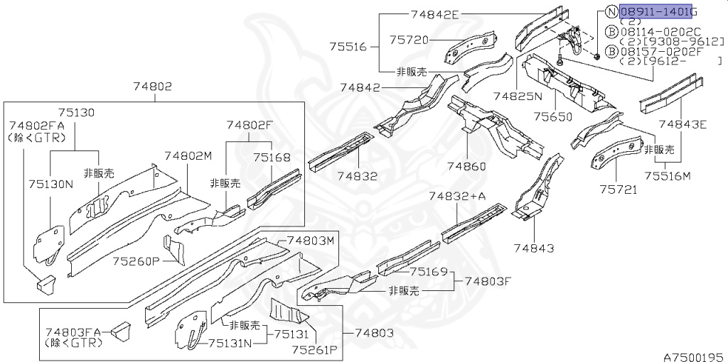 Nissan - Skyline GT-R - BCNR33 - 1995 - GTR TYPE - 2 door hard top (2K) - 4 WHEEL DRIVE(4WD) - MANUAL TRANS 5-SPEED(MT.F5) - HICAS - RB26DETT