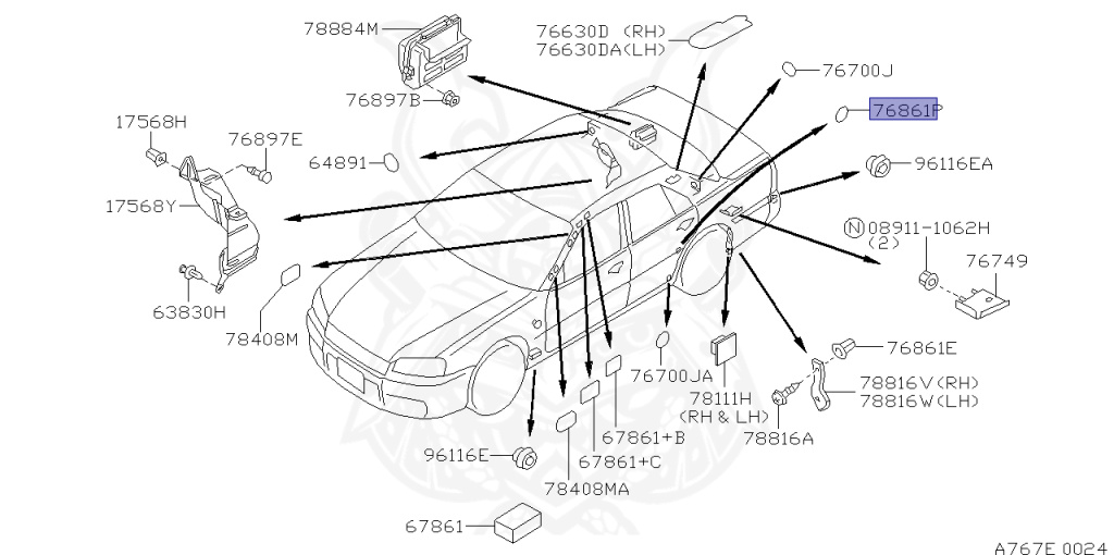 Nissan - Skyline - R34 25GT - ENR34 - 2000 - 25GT - 4 DOOR SEDAN(4S) - AUTOMATIC-FLOOR SHIFT(AT.F4) - High-speed 2-link (IRS.2WD) - RB25DE