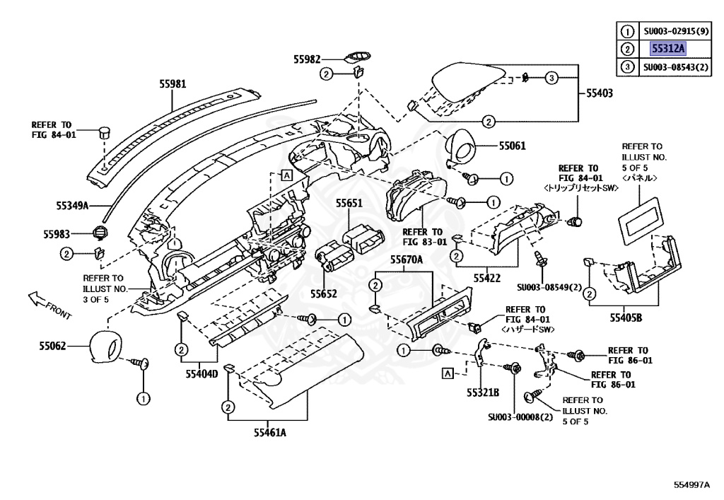 1saoページ SU003-02967 - Toyota - Clip (for Console Box) - Nengun