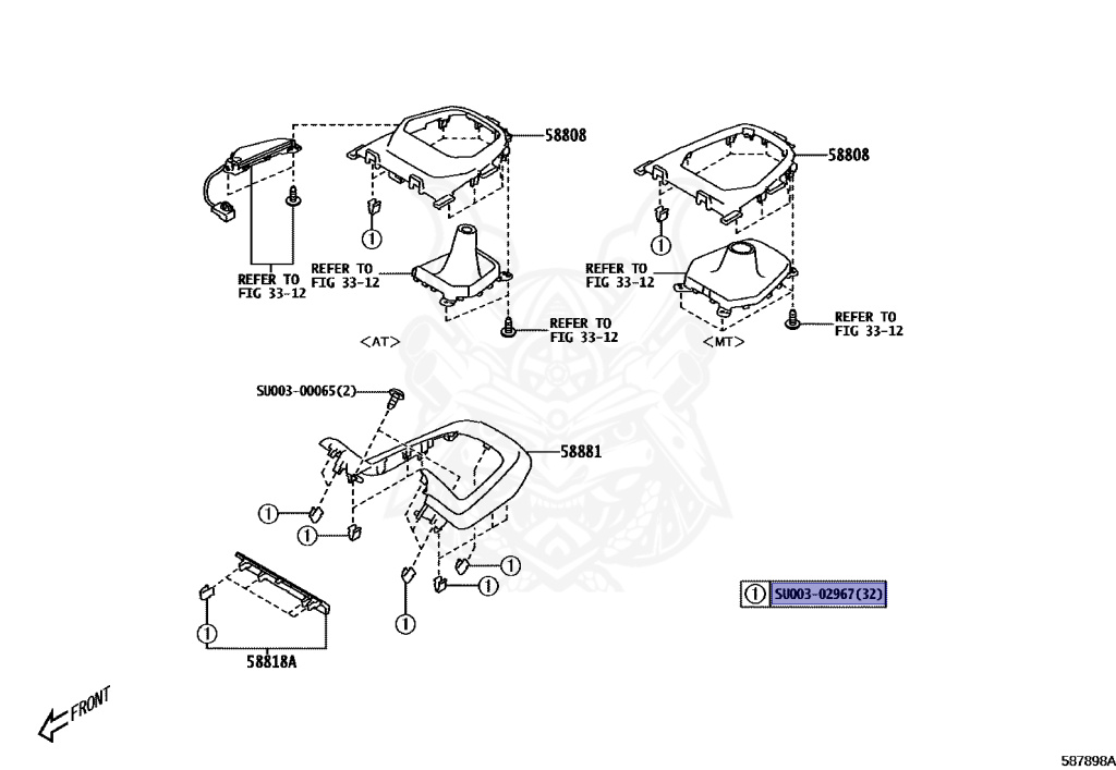 SU003-02967 - Toyota - Clip (for Console Box) - Nengun