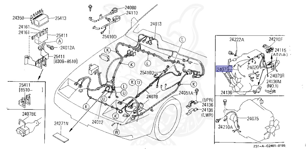 Nissan - Fairlady Z - Z31 - 1989 - ZR - AUTOMATIC TRANSMISSION(AT) - T-bar roof (KZ#) - VG30D