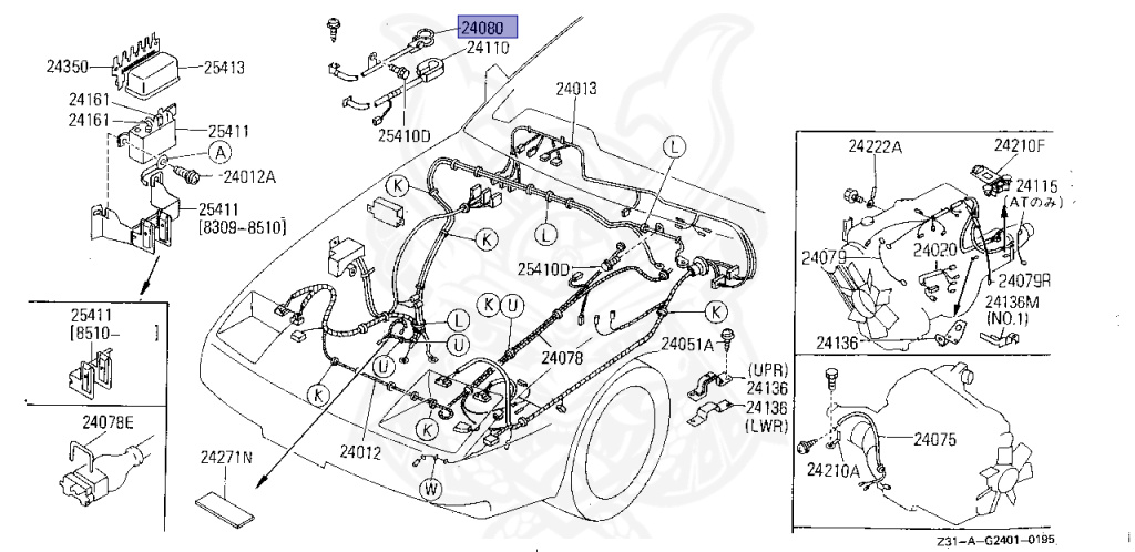 Nissan - Fairlady Z - Z31 - 1989 - ZR - AUTOMATIC TRANSMISSION(AT) - T-bar roof (KZ#) - VG30D