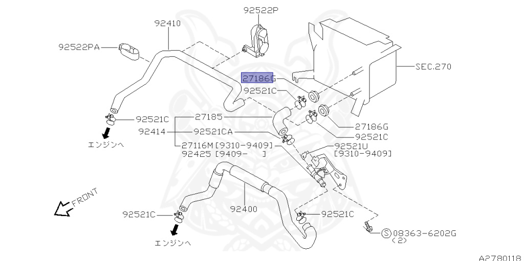 Nissan - Silvia - S14 - 1998 - KS - HARDTOP(K) - MANUAL TRANSMISSION(MT) - TWO WHEELS STEERING(2WS) - SR20DET