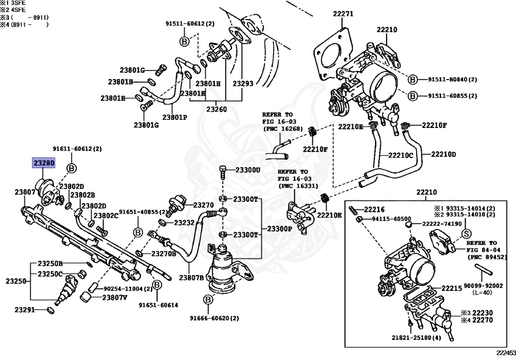 23280-74031 - Toyota - Regulator Assy, Fuel Pressure - Nengun