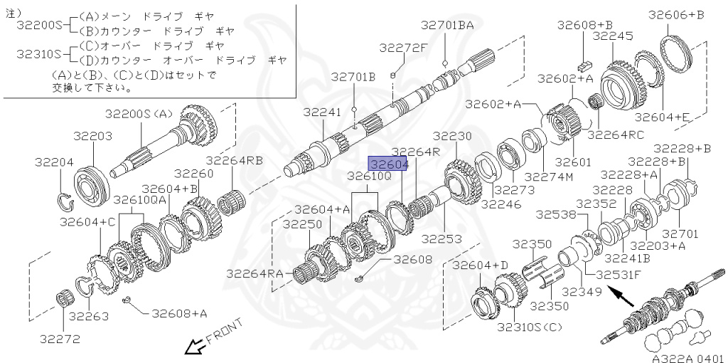 Nissan - Skyline - R34 25GT - ENR34 - 1998 - 25GT - 2-door hardtop (2K) - MANUAL TRANS 5-SPEED(MT.F5) - No high-speed casters, 2-link drive (IRS.2WD) - RB25DE