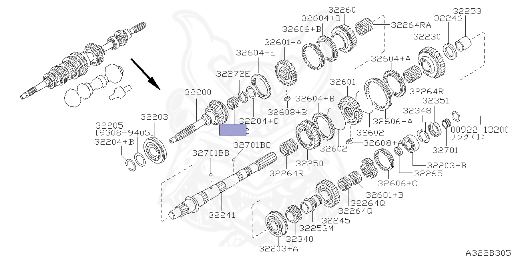 32272-01G00 - Nissan - BEARING, PILOT MAIN - Nengun Performance
