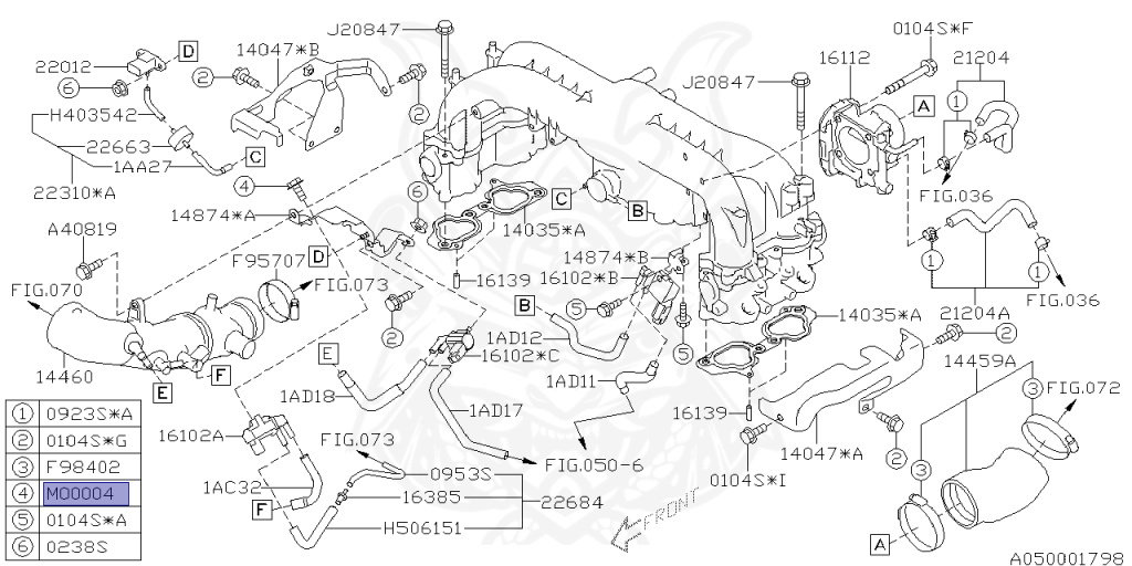 Subaru - Exiga - YA5 - Jan-2008 - Dec-2010 - GT - Wagon - 4W - 5-speed automatic transmission - Right hand - EJ205