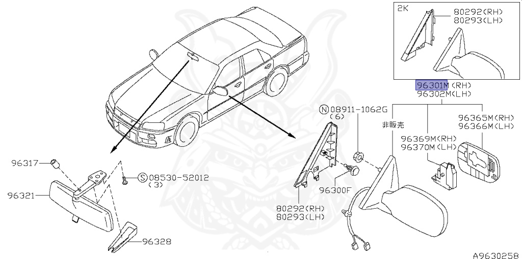Nissan - Skyline - R34 GT - HR34 - 1999 - 20GT - 4 DOOR SEDAN(4S) - AUTOMATIC-FLOOR SHIFT(AT.F4) - No high-speed casters, 2-link drive (IRS.2WD) - RB20DE