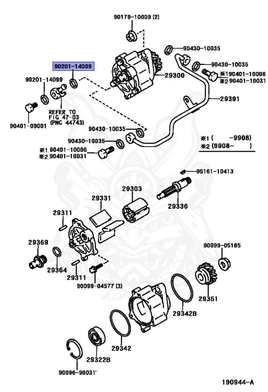 90201-14099 - Toyota - GASKET(FOR VACUUM PUMP UNION) - Nengun