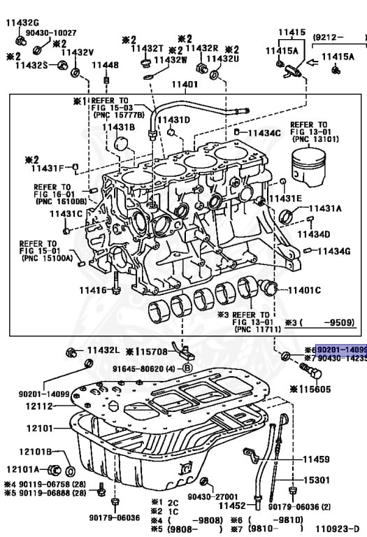 90201-14099 - Toyota - GASKET(FOR VACUUM PUMP UNION) - Nengun