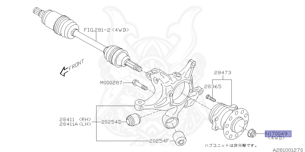 Subaru - Impreza Sports - GP2 - Jan-2011 - 16I - Wagon - 2W - Torque converter - Right hand - FB16