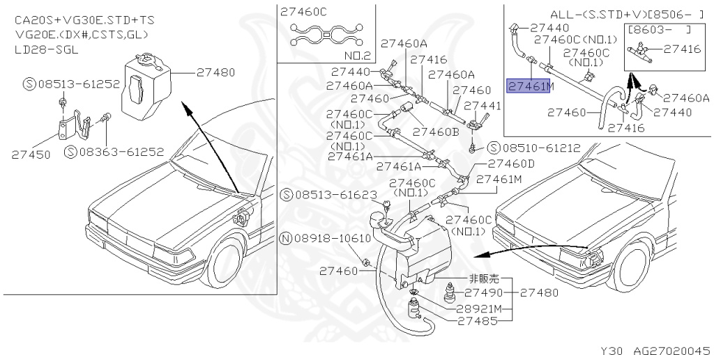 Nissan - Cedric/Gloria - Y30 - 1983 - BRO TYPE - HARDTOP(K) - AUTOMATIC TRANSMISSION(FA) - VG20T