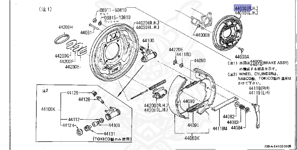 Nissan - Datsun - 720 - 1980 - GL TYPE - KING CAB(KC) - 2 WHEEL DRIVE(2WD) - 4 SPEED T/M COLUMN SHIFT(R4) - L18S