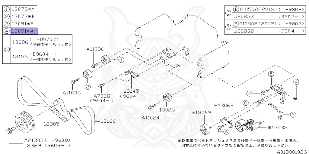 Subaru - Impreza Sports Wagon WRX - GF8 - Jan-1993 - Dec-1998 - WRX - Wagon - F4WD - Manual Transmission - Right hand - EJ20G