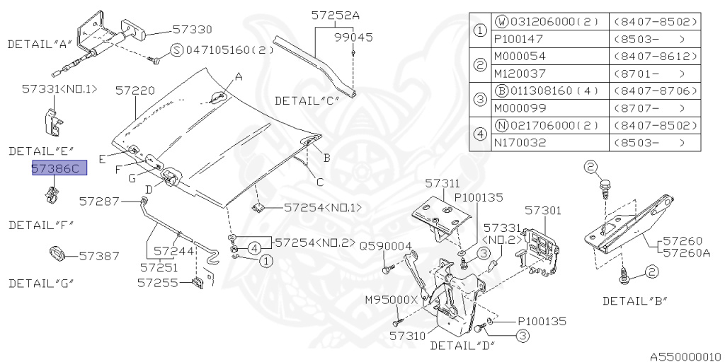 Subaru - L Series - SXX - Jan-1984 - Dec-1992 - Sedan - Right hand - EA82T