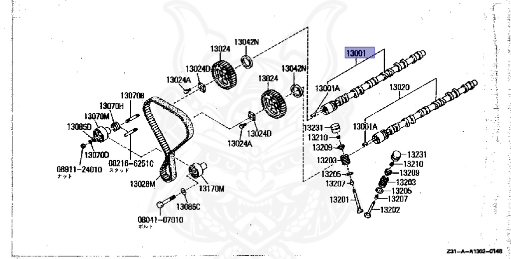 Nissan - Fairlady Z - Z31 - 1987 - ZR2 - AUTOMATIC TRANSMISSION(AT) - T-bar roof (KZ#) - RB20DT