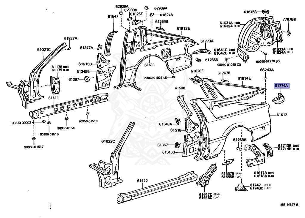 Toyota - Supra A70 MKIII - MA70 - 1990 - GT TURBO TYPE - LIFTBACK (AERO TOP) - Automatic - 7MGTEU