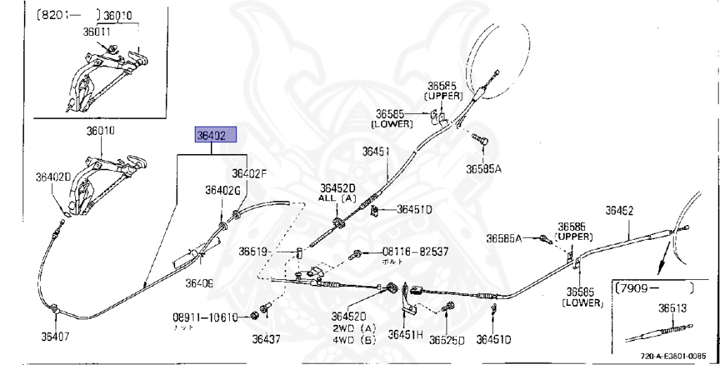 Nissan - Datsun - 720 - 1981 - DELUXE TYPE - Temporary Track (TL) - 4 WHEEL DRIVE(4WD) - 5 SPEED MANUAL TRANS(F5) - L18S