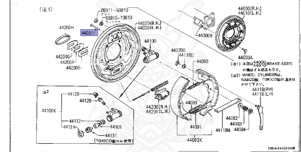Nissan - Datsun - 720 - 1980 - GL TYPE - KING CAB(KC) - 2 WHEEL DRIVE(2WD) - 4 SPEED T/M COLUMN SHIFT(R4) - L18S