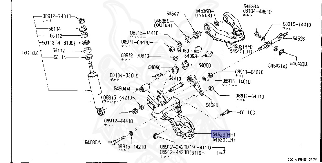 Nissan - Datsun - 720 - 1980 - DELUXE TYPE - DOUBLE CAB(WC) - 2 WHEEL DRIVE(2WD) - 4 SPEED T/M COLUMN SHIFT(R4) - SD22