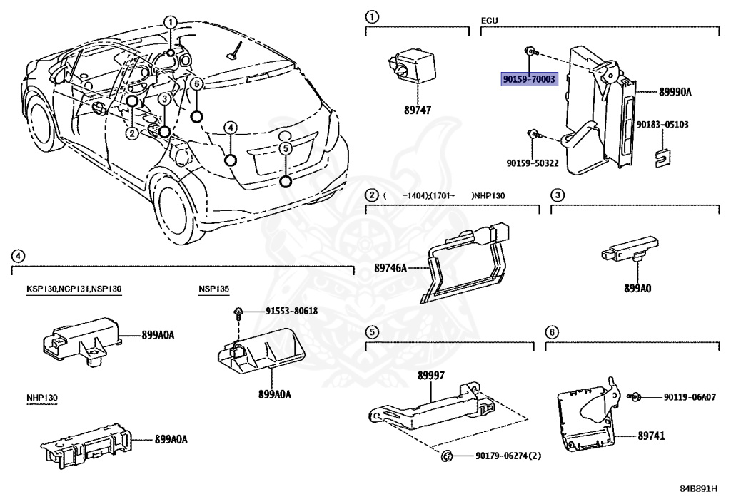 Toyota - Vitz - NHP130 - 2017 - F TYPE - 5-DOOR - Variator - 1NZFXE