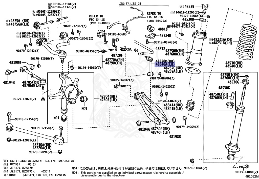 Toyota - Crown - JZS171 - 1999 - ATHLETE V TYPE - SEDAN - Automatic - 1JZGTE