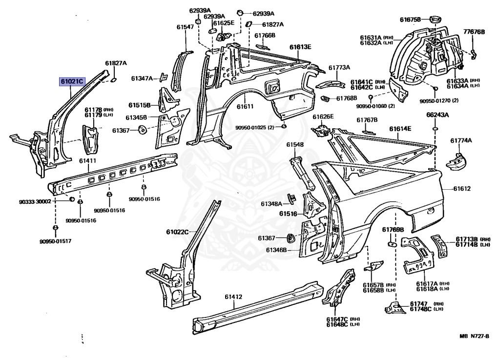 Toyota - Supra A70 MKIII - MA70 - 1990 - GT TURBO TYPE - LIFTBACK (AERO TOP) - Automatic - 7MGTEU