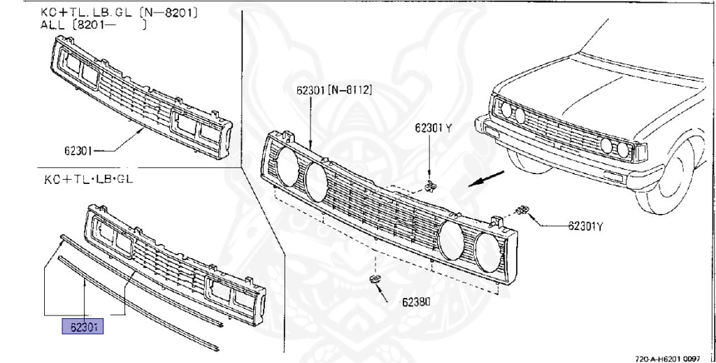 Nissan - Datsun - 720 - 1981 - DELUXE TYPE - Guard Truck (TL) - 2 WHEEL DRIVE(2WD) - 4 SPEED T/M COLUMN SHIFT(R4) - SD22