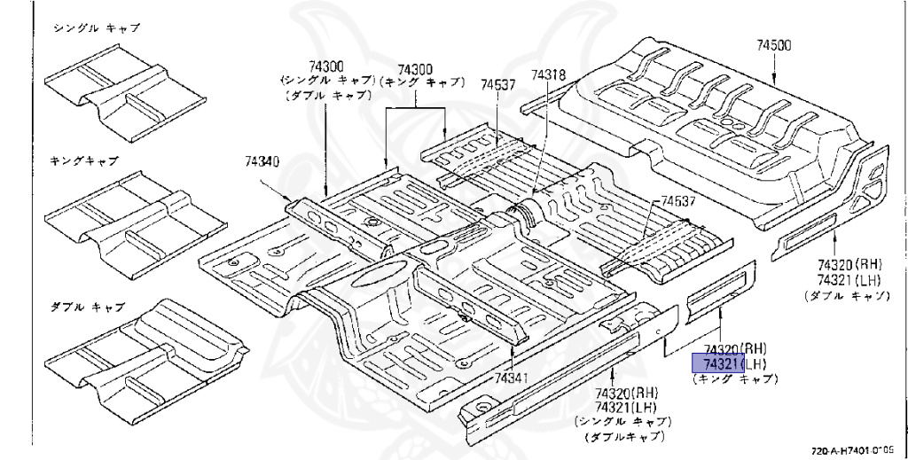 Nissan - Datsun - 720 - 1981 - DELUXE TYPE - Heisho Truck (TH) - 2 WHEEL DRIVE(2WD) - 4 SPEED T/M COLUMN SHIFT(R4) - SD22