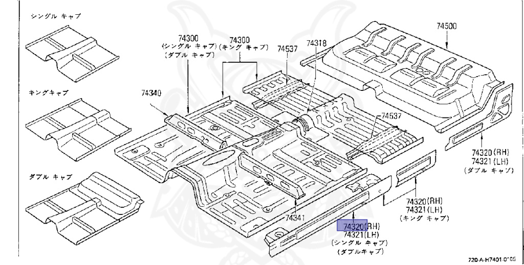 Nissan - Datsun - 720 - 1981 - DELUXE TYPE - Heisho Truck (TH) - 2 WHEEL DRIVE(2WD) - 4 SPEED T/M COLUMN SHIFT(R4) - SD22