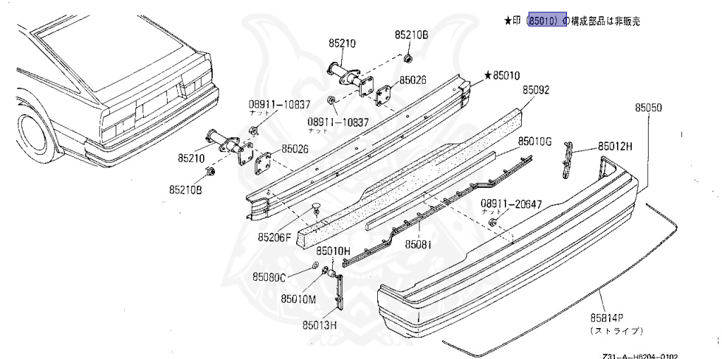 Nissan - Fairlady Z - Z31 - 1984 - ZX - MANUAL TRANSMISSION(MT) - T-bar roof (KZ#) - VG30T