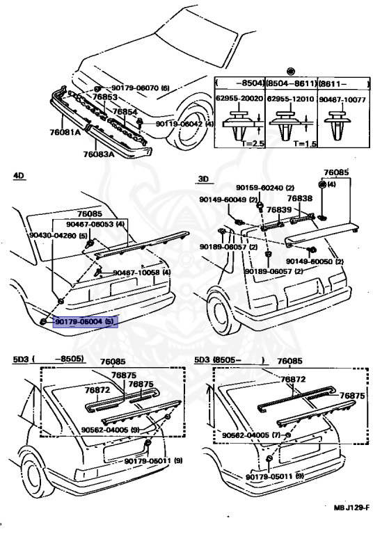 Toyota - Corolla - AE82 - 1986 - FX-R TYPE - 5-DOOR (2-BOX) - Manual - 4AELU