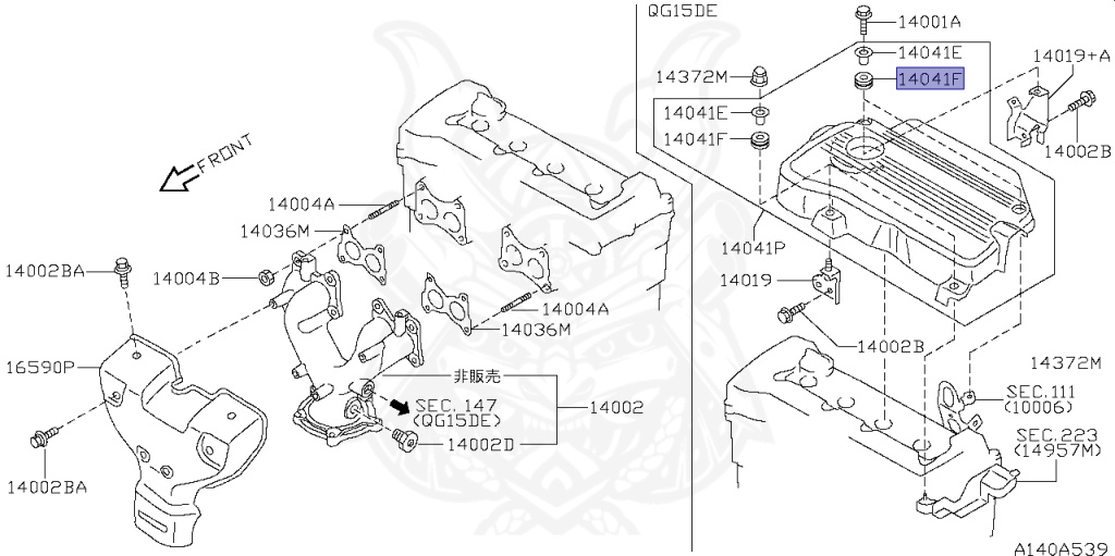 Nissan - Sunny - B15 - 1998 - EX SALOON - SEDAN(S) - 2 WHEEL DRIVE(2WD) - AUTOMATIC-FLOOR SHIFT(AT.F4) - QG15DE