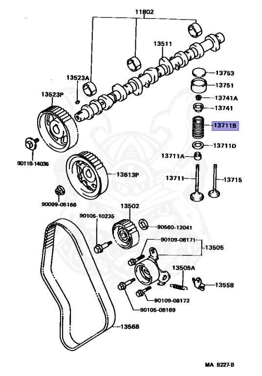 【V】 90504-49001 - Toyota - Spring, Compression (for Inner) - Nengun