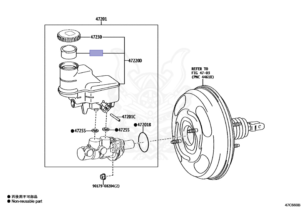 ゲスト('10スペイン) 47299-20060 - Toyota - STRAINER, BRAKE MASTER CYLINDER RESERVOIR