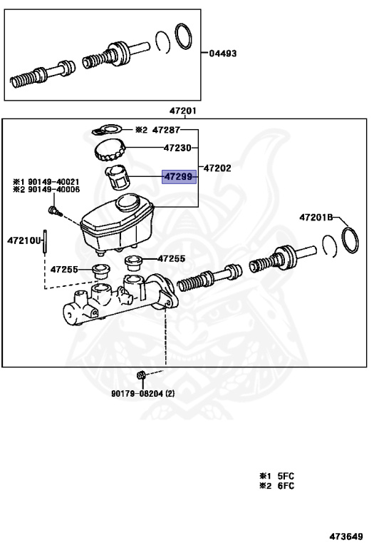 ゲスト('10スペイン) 47299-20060 - Toyota - STRAINER, BRAKE MASTER CYLINDER RESERVOIR