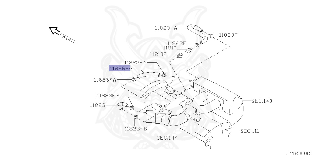 Nissan - Skyline - R34 25GTT - ER34 - 2000 - 25GT TURBO - 4 DOOR SEDAN(4S) - AUTOMATIC-FLOOR SHIFT(AT.F4) - HI-CAS 2-Link Drive (HI.2WD) - RB25DET