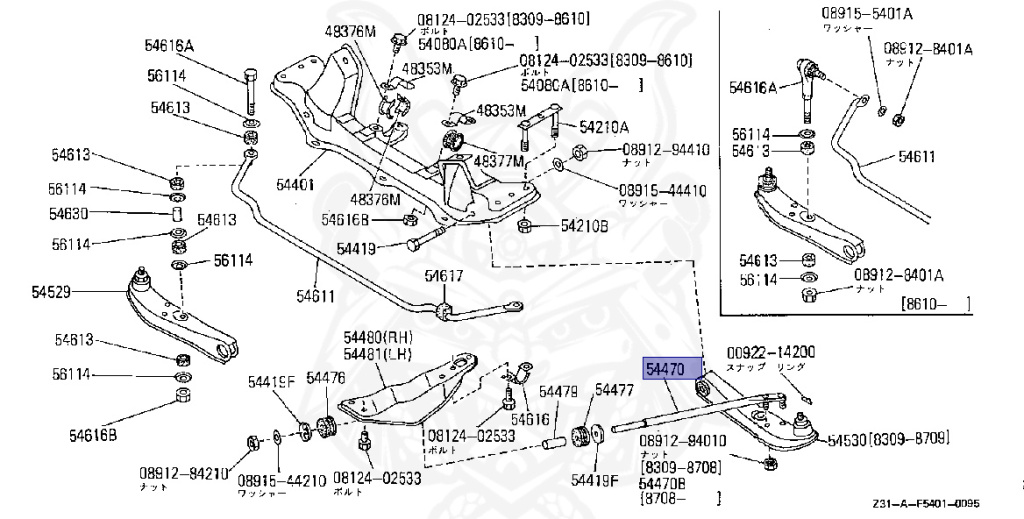 Nissan - Fairlady Z - Z31 - 1987 - ZR - AUTOMATIC TRANSMISSION(AT) - T-bar roof (KZ#) - VG30D