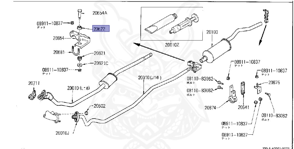 Nissan - Datsun - 720 - 1980 - GL TYPE - KING CAB(KC) - 2 WHEEL DRIVE(2WD) - 4 SPEED T/M COLUMN SHIFT(R4) - L18S