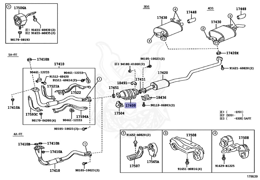Toyota - Corolla - AE100 - 1994 - DX TYPE - 4-DOOR(SEDAN) - Automatic - 5AFE