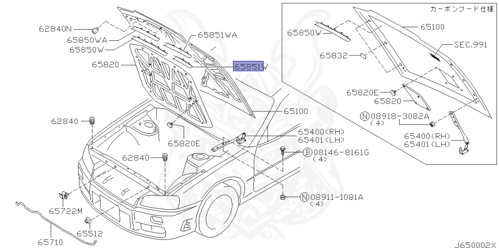 Nissan - Skyline - R34 GT - HR34 - 2000 - 20GT - 4 DOOR SEDAN(4S) - MANUAL TRANS 5-SPEED(MT.F5) - No high-speed casters, 2-link drive (IRS.2WD) - RB20DE