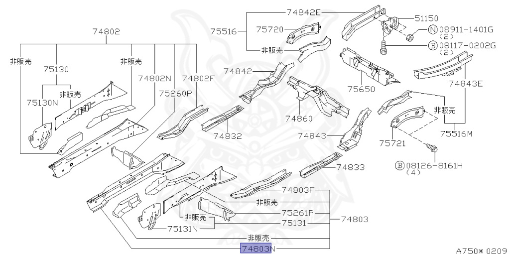 Nissan - Silvia - S15 - 1999 - SEDAN - HARDTOP(K) - MANUAL TRANS 5-SPEED(MT.F5) - TWO WHEELS STEERING(2WS) - SR20DE
