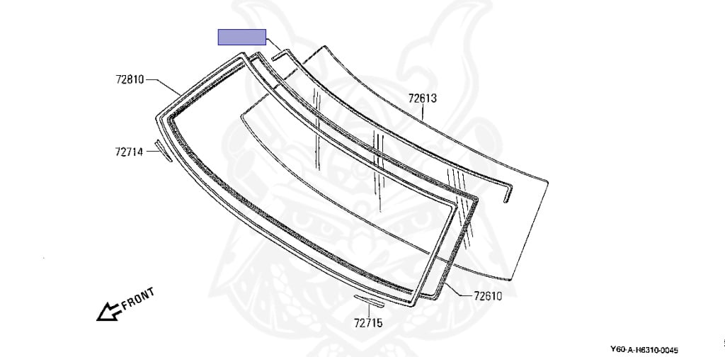 72718-06J00 - Nissan - Seal, Windshield Weatherstrip - Nengun