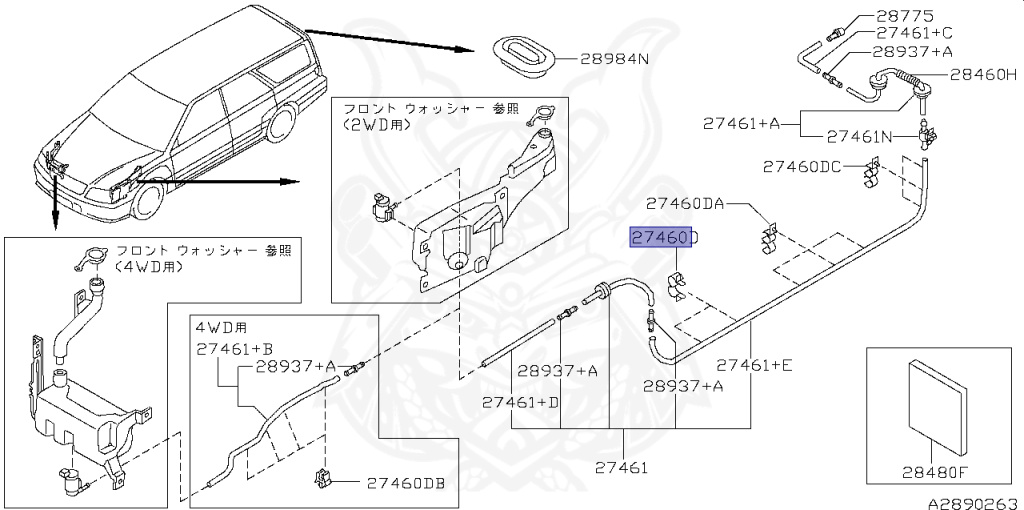 Nissan - Stagea - WC34 - 1997 - 25RS-FOUR - WAGON(W) - 4 WHEEL DRIVE(4WD) - AUTOMATIC TRANSMISSION(AT) - RB25DE