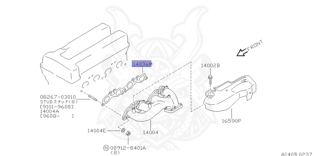 Nissan - 180SX - RS13 - 1992 - Type 2/3 - HATCH BACK(HB) - AUTOMATIC TRANSMISSION(AT) - FOUR WHEELS STEERING(4WS) - SR20DET